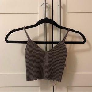 ZARA Cropped Ribbed Tank Top